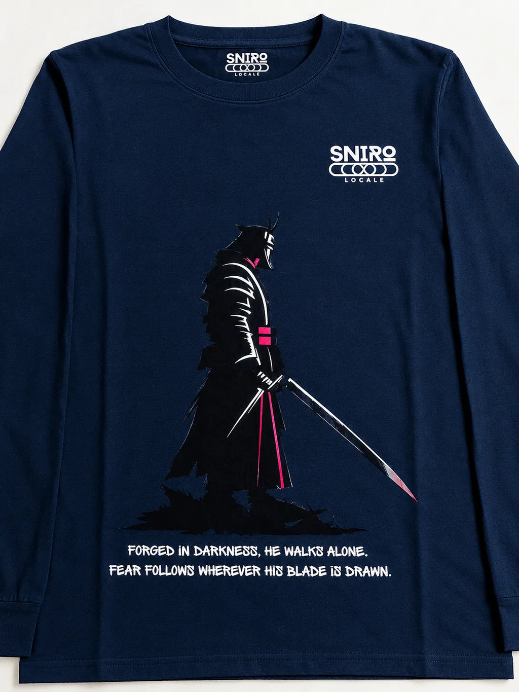 Snirox Locale "Forged in Darkness" Long Sleeve Graphic T-Shirt – 200 GSM Heavyweight Cotton
