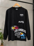 SNIRO LOCALE "Urban Los Angeles" Graphic Long-Sleeve T-Shirt — 200GSM Cotton