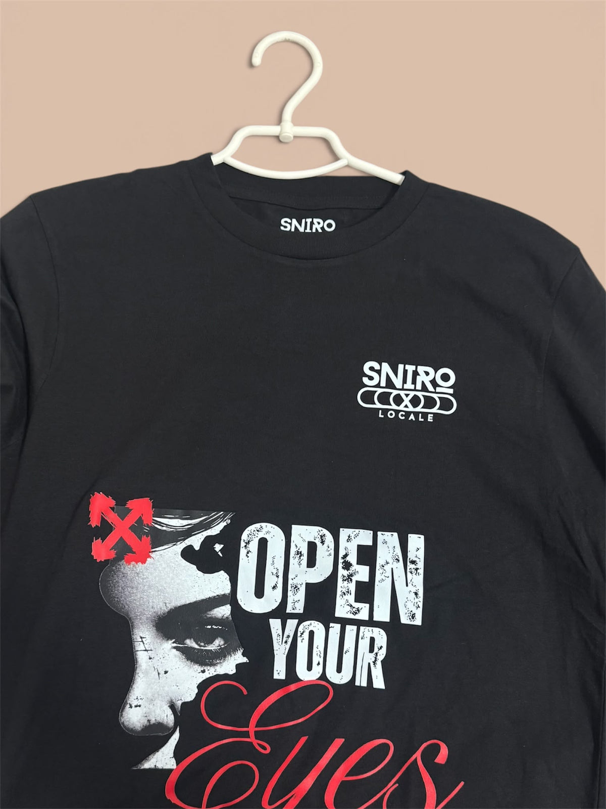 Sniro Locale "Open Your Eyes" Graphic T-Shirt – Premium 200GSM Cotton Heavyweight Tee